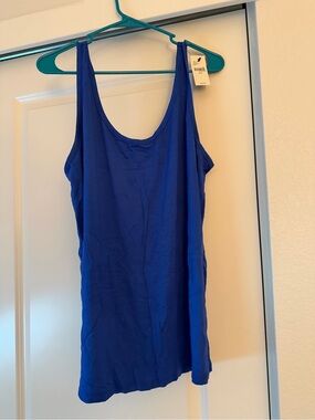 Lane Bryant Royal Blue Scoop Tank Top